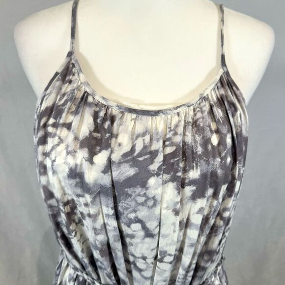 Fate gray and white cloud tie dye rope tie mini swing dress size small - Picture 4 of 7